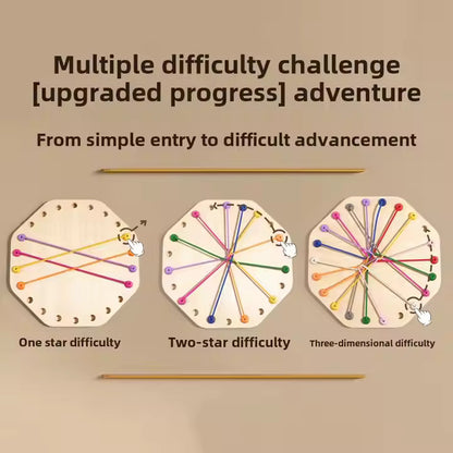 🧠 Montessori Wooden Rope Puzzle Game | Logical Thinking & Fun Challenge for Kids 🎯