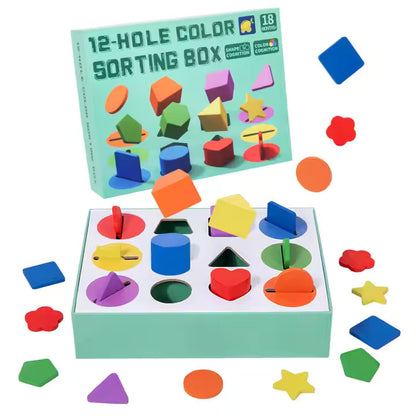 🎨 Montessori Shape Sorting Fun for Toddlers! 🌟