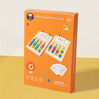 🎯🧩 Four-Color Logic Game | Montessori Wooden Brain Puzzle Toy for Kids 3+ 🎨♻️
