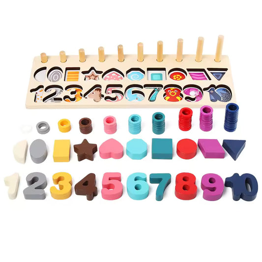 🌈🔢 Multi-Function Logarithmic Board | Montessori Wooden Math Toy 🌟🧠