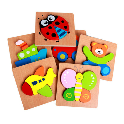 🧩 Colorful Wooden Jigsaw Puzzles – Early Learning Fun for Toddlers! 🎨