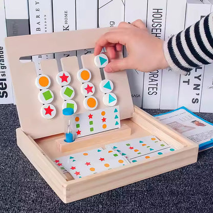 🌟✨ Montessori Wooden Shape Matching Educational Toy | Interactive Color & Shape Learning Game 🌈🧩