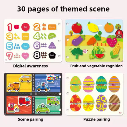 🦊📚 Busy Book Montessori Activity Set – Early Learning for Toddlers (30 Pages)