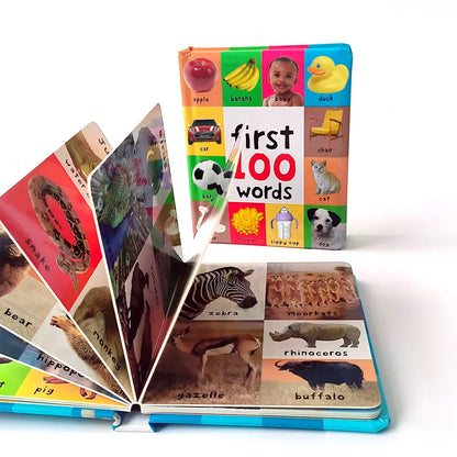 🌟 First 100 Board Books Set – Words, Animals, Trucks & Shapes! 📚