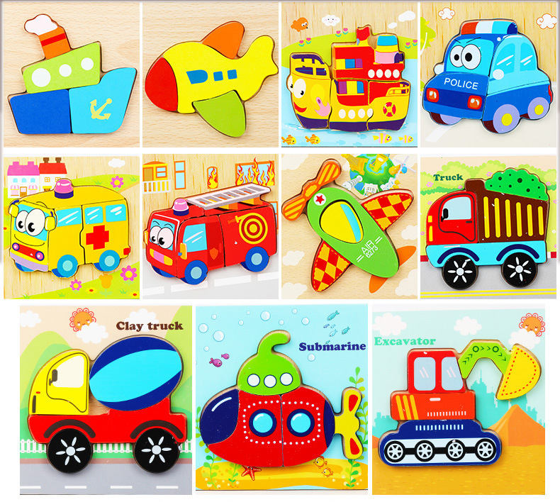 🧩 Colorful Wooden Jigsaw Puzzles – Early Learning Fun for Toddlers! 🎨