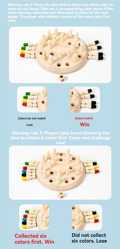 🧠 Montessori Memory Match Stick Game – Boost Memory, Color Recognition & Focus! 🎲🌈🧒
