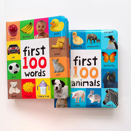 🌟 First 100 Board Books Set – Words, Animals, Trucks & Shapes! 📚