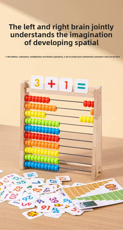 🧮 Wooden Abacus Stand for Kids – Make Math Fun & Hands-On! 🌈