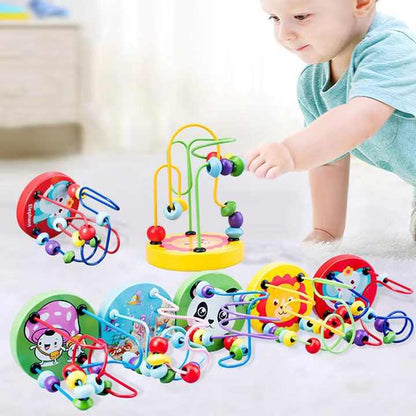 🎉🌈 Montessori Wooden Bead Maze | Colorful Roller Coaster Fun 🧩