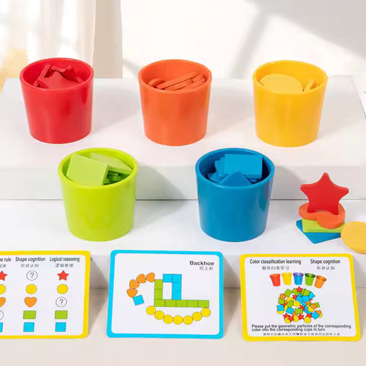 🧩 Montessori Color Shape Classification Toy – Early Education Matching Game for Kids 🎨