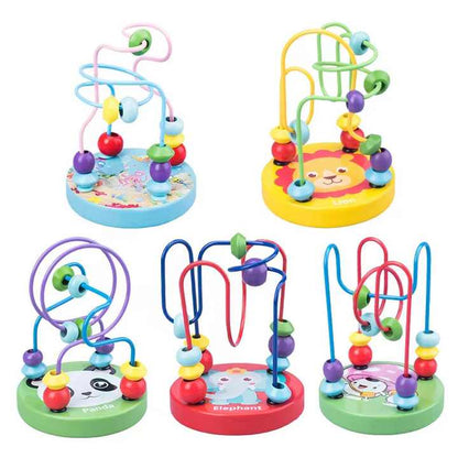 🎉🌈 Montessori Wooden Bead Maze | Colorful Roller Coaster Fun 🧩