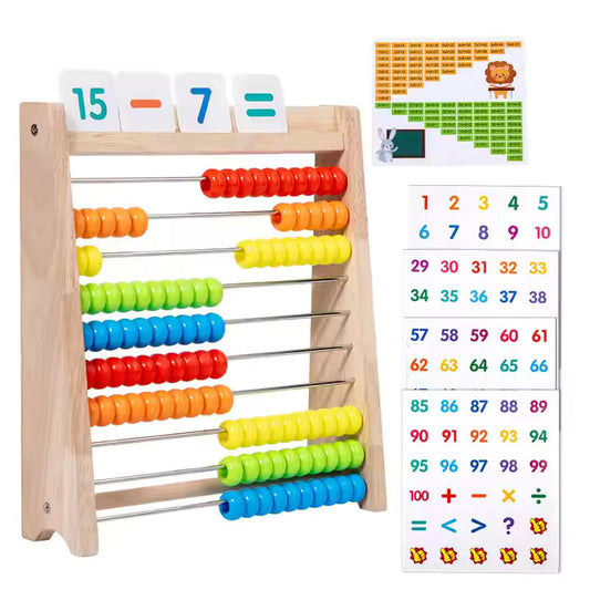 🧮 Wooden Abacus Stand for Kids – Make Math Fun & Hands-On! 🌈