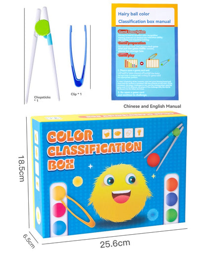 🎨🌟 Montessori Children's Enlightenment | Wooden Clip & Hair Ball Sorting Puzzle 🧠✨