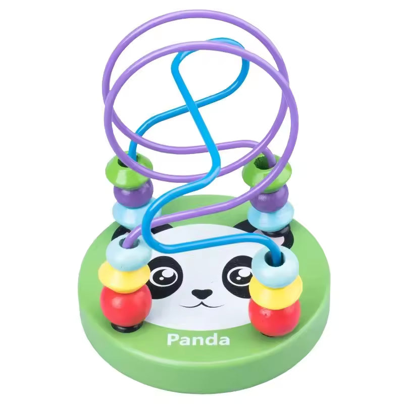 🎉🌈 Montessori Wooden Bead Maze | Colorful Roller Coaster Fun 🧩