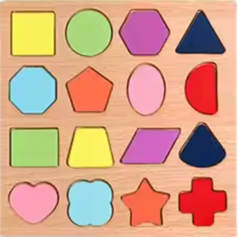 🌈🔢 Wooden Board Alphabet, Numbers & Shapes Kids Montessori 3D Puzzle 🌟🧠