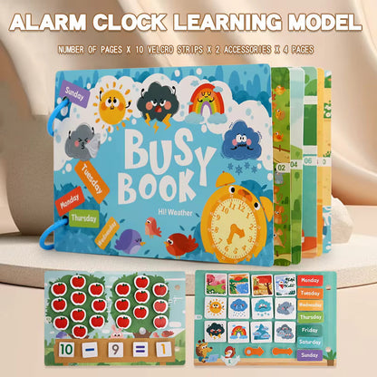 🧠📘 Montessori Educational Toys - Preschool Busy Book with Sticker Activities 🎨👶
