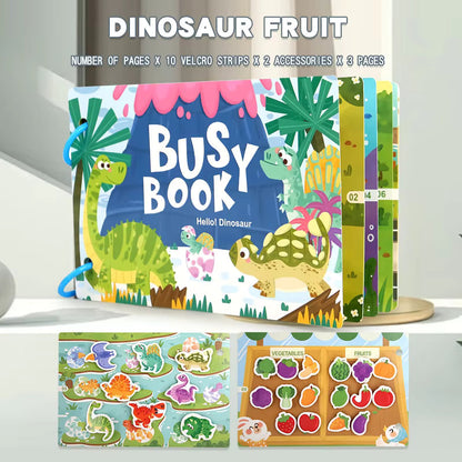 🧠📘 Montessori Educational Toys - Preschool Busy Book with Sticker Activities 🎨👶