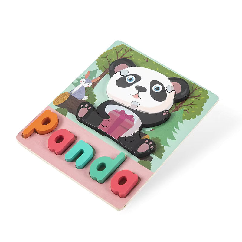 Montessori Wooden Jigsaw Puzzles 🧩🐢 | Spelling & Shape Recognition Fun for Kids 🧠🎨