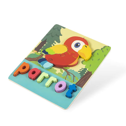 Montessori Wooden Jigsaw Puzzles 🧩🐢 | Spelling & Shape Recognition Fun for Kids 🧠🎨