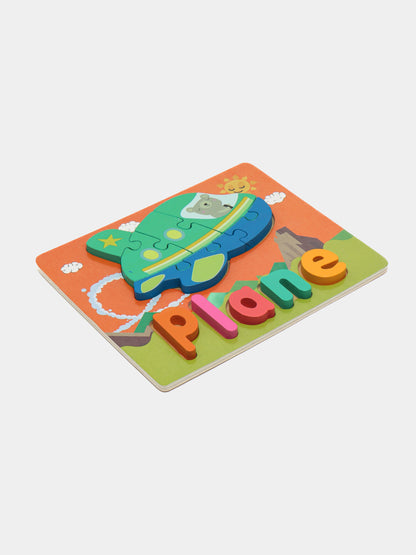 Montessori Wooden Jigsaw Puzzles 🧩🐢 | Spelling & Shape Recognition Fun for Kids 🧠🎨