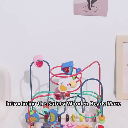 🎢🧠 Montessori Wooden Bead Maze | Colorful Sliding Roller Coaster Game for Toddlers | Fine Motor & Early Learning Toy 🌈👶