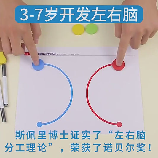 🧠✍️ Kids Left & Right Brain Training Puzzle Set | Hand Coordination & Focus Development | Montessori-Inspired Toy for 3+ 🎯🔄