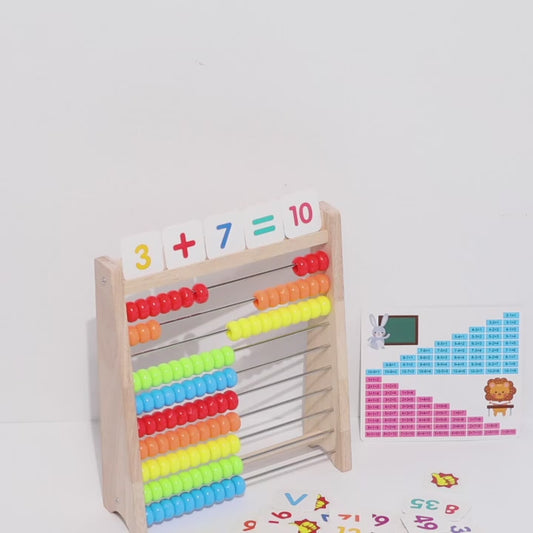 🧮 Wooden Abacus Stand for Kids – Make Math Fun & Hands-On! 🌈