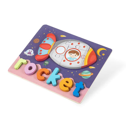 Montessori Wooden Jigsaw Puzzles 🧩🐢 | Spelling & Shape Recognition Fun for Kids 🧠🎨