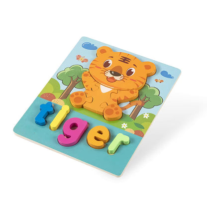 Montessori Wooden Jigsaw Puzzles 🧩🐢 | Spelling & Shape Recognition Fun for Kids 🧠🎨