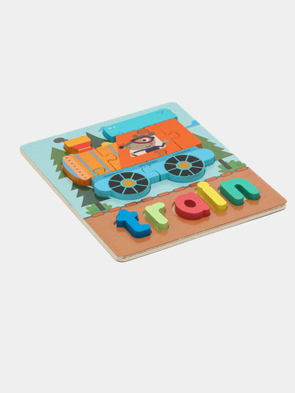 Montessori Wooden Jigsaw Puzzles 🧩🐢 | Spelling & Shape Recognition Fun for Kids 🧠🎨