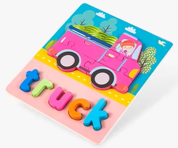 Montessori Wooden Jigsaw Puzzles 🧩🐢 | Spelling & Shape Recognition Fun for Kids 🧠🎨